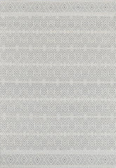 Copacabana Chevron Light Grey Wool Rug