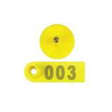 1-100 Cattle Number Ear Tag 5x2cm Set - Yellow Small Pig Sheep Livestock Label - Next Deals AU