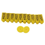 1-100 Cattle Number Ear Tag 5x2cm Set - Yellow Small Pig Sheep Livestock Label - Next Deals AU