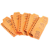 1-100 Cattle Number Ear Tag 6x7cm Set - Medium Orange Cow Sheep Livestock Label - Next Deals AU
