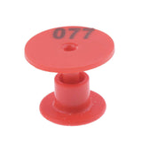 1-100 Cattle Number Ear Tag Set - Round Red Pig Sheep Goat Livestock Label - Next Deals AU