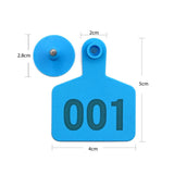 1-100 Cattle Number Ear Tags 5x4cm Set - Small Blue Pig Goat Livestock Label - Next Deals AU