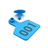 1-100 Cattle Number Ear Tags 5x4cm Set - Small Blue Pig Goat Livestock Label - Next Deals AU