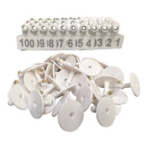 1-100 Cattle Number Ear Tags 5x4cm Set - Small White Pig Goat Livestock Label - Next Deals AU