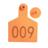 1-100 Cattle Number Ear Tags 7.5x10cm Set - XL Orange Cow Sheep Livestock Labels - Next Deals AU