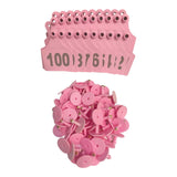 1-100 Cattle Number Ear Tags 7x10cm Set - XL Pink Cow Sheep Livestock Labels - Next Deals AU