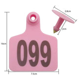 1-100 Cattle Number Ear Tags 7x10cm Set - XL Pink Cow Sheep Livestock Labels - Next Deals AU