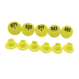 1-100 Cattle Number Ear Tags Set - Round Yellow Pig Sheep Goat Livestock Label - Next Deals AU