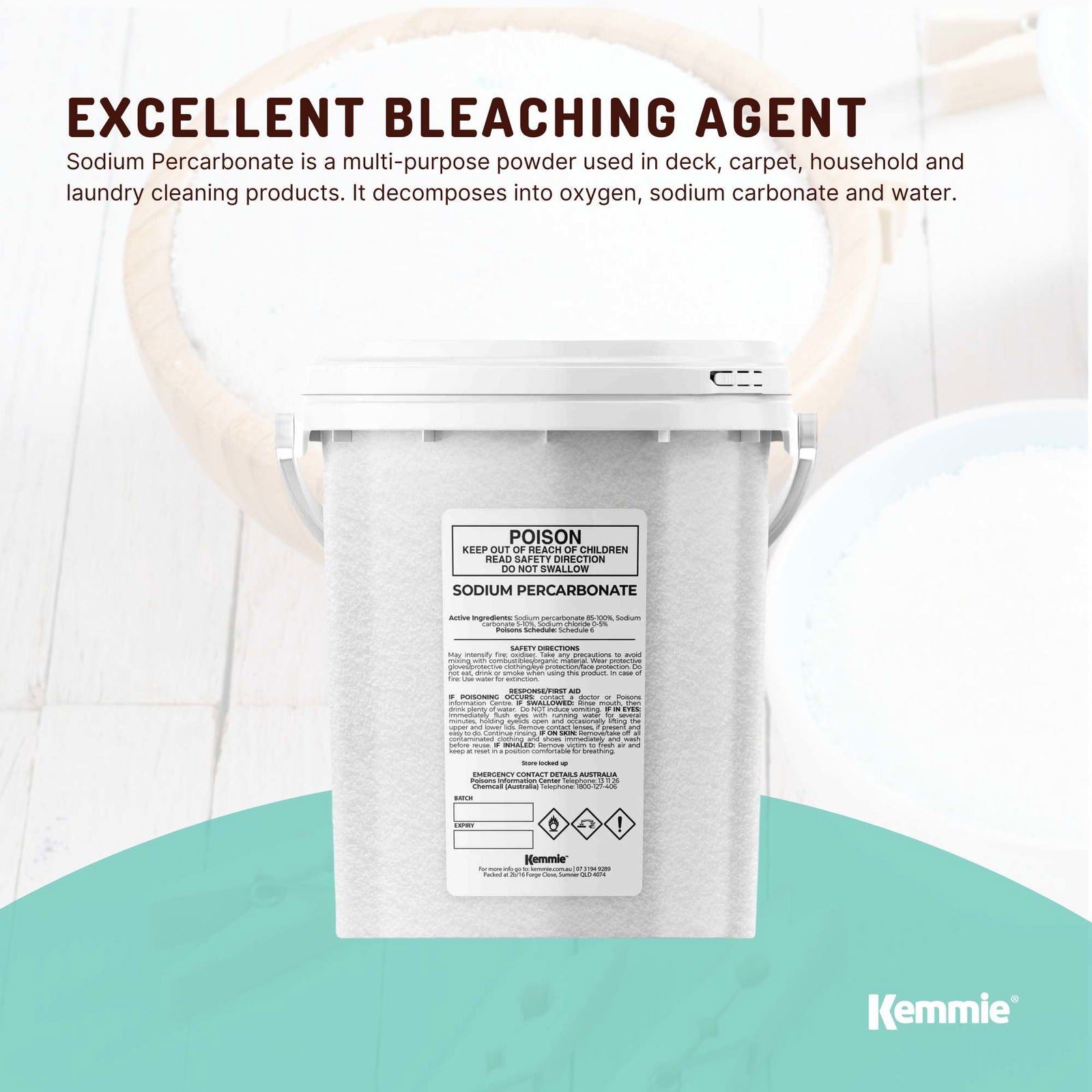 1.3Kg Sodium Percarbonate Tub - Eco Laundry Cleaner Brew Sanitiser Oxygen Bleach - Next Deals AU