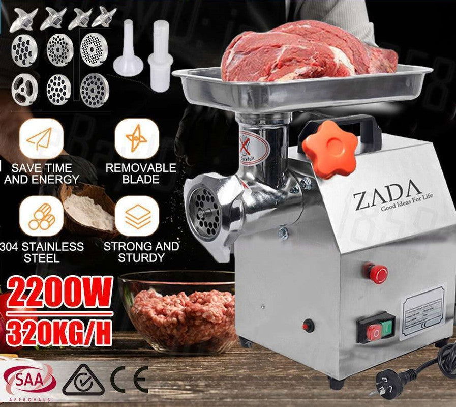 1.63HP Commercial Meat Mincer- Electric Grinder & Sausage Maker Filler 1200W - Next Deals AU