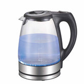 1.7L Electric Glass Kettle LED Blue Light 360 Automatic Cordless Water Boiling Jug - Next Deals AU