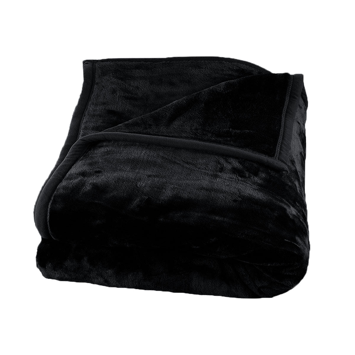 1000GSM Luxury Quality 2 Ply Mink Blanket Black 200 x 240 cm - Next Deals AU