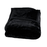 1000GSM Luxury Quality 2 Ply Mink Blanket Black 200 x 240 cm - Next Deals AU