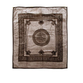 1000GSM Olympia Greek Key Luxury Quality 2 Ply Mink Blanket Queen Taupe - Next Deals AU