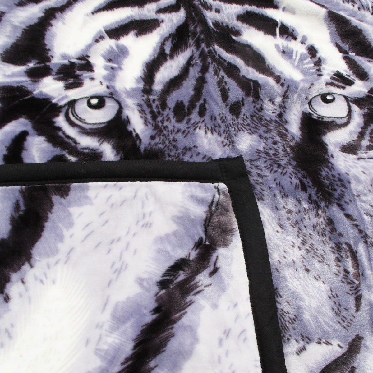 1000GSM White Tiger Luxury Quality 2 Ply Mink Blanket 200 x 240 cm - Next Deals AU