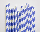 1000 Bulk Wholesale Pack Blue White Drinking Straws Biodegradable Eco Paper Birthday Party Event Bistro Bar Cafe Take Away - Next Deals AU