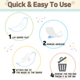 100X Pet Dog Diaper Liners Booster Pads Disposable Adhesive Travel S - Next Deals AU