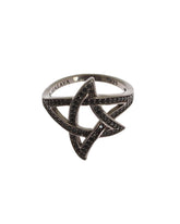 100% Authentic NIALAYA Black Rhodium Ring with CZ Crystals 52 EU Women - Next Deals AU