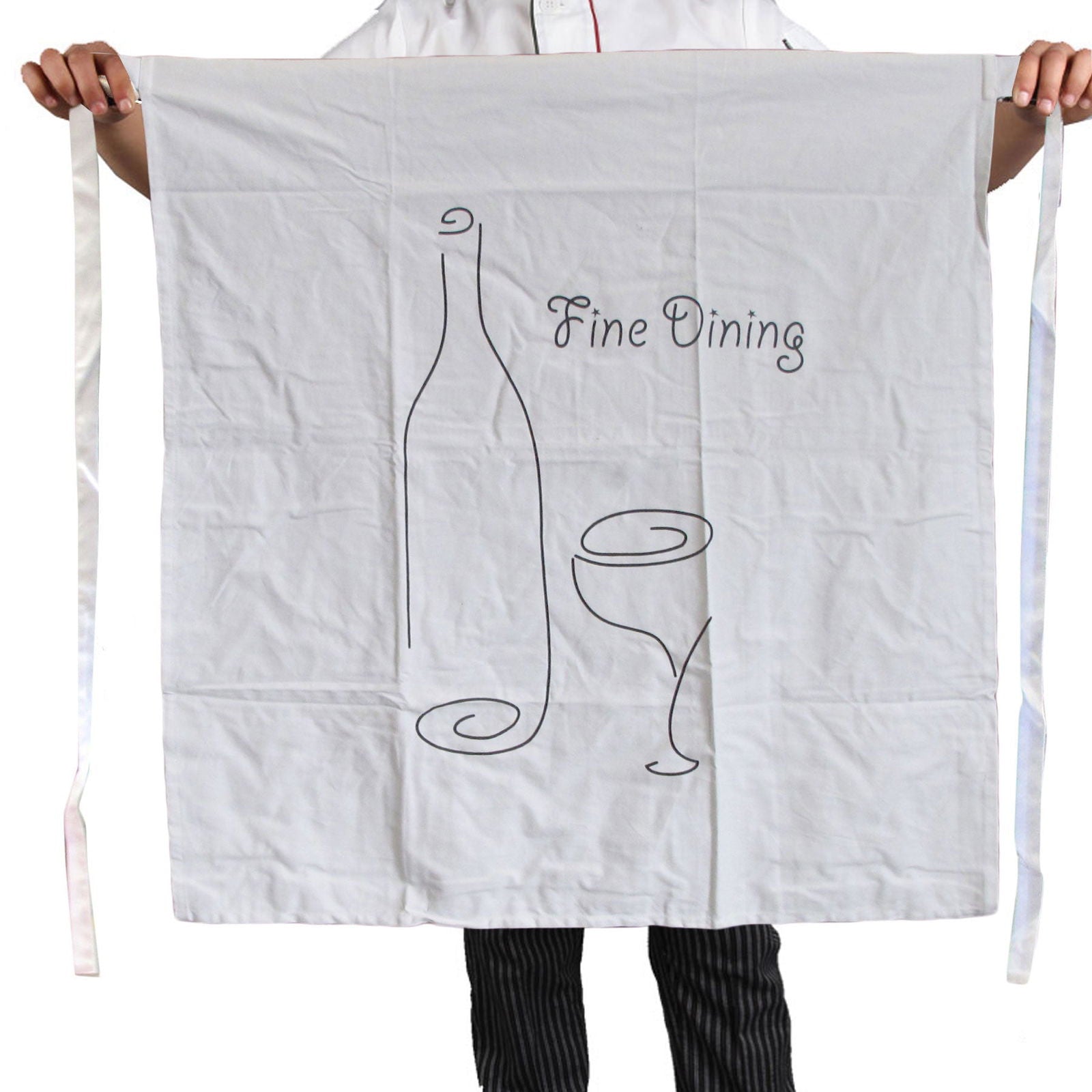 100% Cotton Master Chef Half Apron Heavy Duty Fine Dining - Next Deals AU