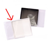 100 Pack of 15cm Square Invitation Coaster Favor Function product Presentation Cookie Biscuit Patisserie Gift Box - 4cm deep - White Card with Clear Slide On PVC Lid - Next Deals AU