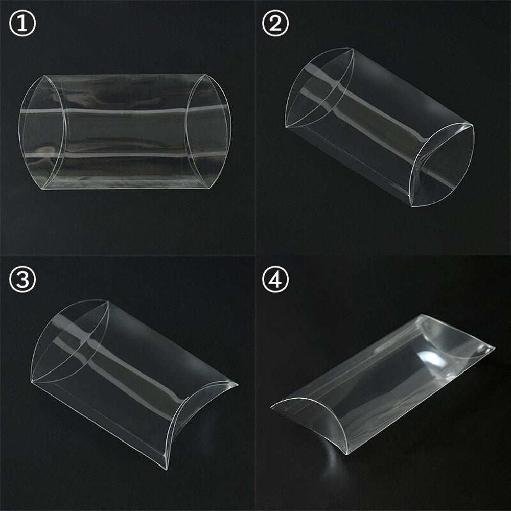 100 Pack of Pillow Rectangle Shaped Gift Box - Wedding or Product Bomboniere Jewelry Gift Party Favor Model Candy Chocolate Soap Box - Next Deals AU