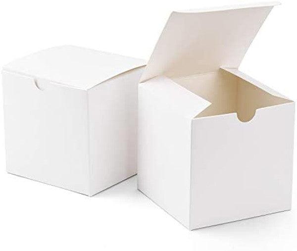 100 Pack of White 5x5x8cm Square Cube Card Gift Box - Folding Packaging Small rectangle/square Boxes for Wedding Jewelry Gift Party Favor Model Candy Chocolate Soap Box - Next Deals AU