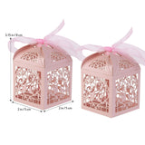 100 Piece Pack - Pink Dove Bird Heart Baby Birth naming Ceremony Bomboniere Favor Lolly Gift Card Box - Next Deals AU