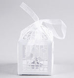 100 Piece Pack - White Dove Bird Heart Wedding Bomboniere Favor Lolly Gift Card Box - Next Deals AU