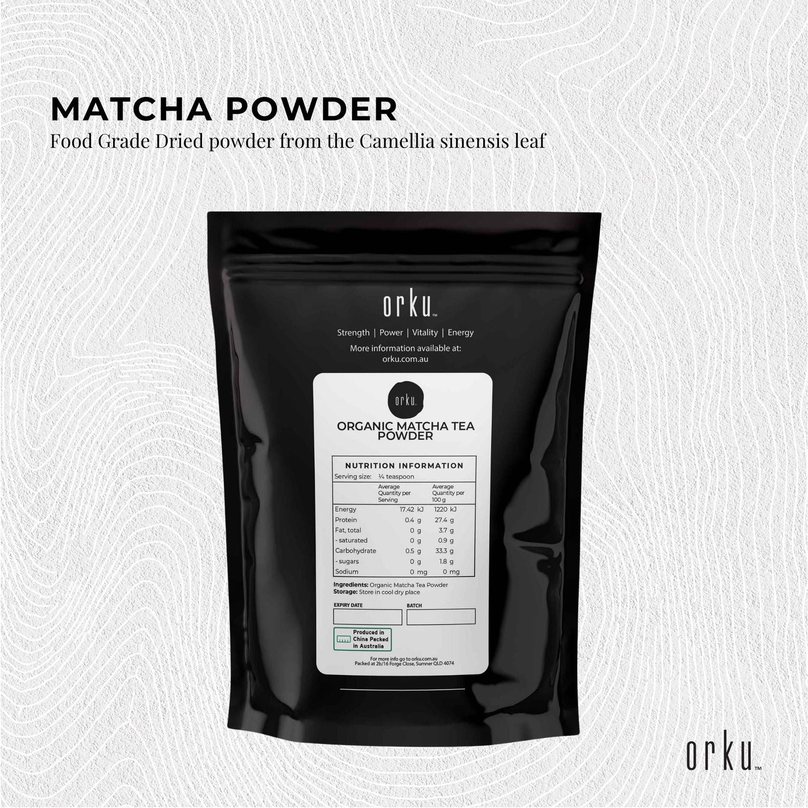 100g Organic Matcha Green Tea Powder Camellia Sinensis Leaf Supplement - Next Deals AU