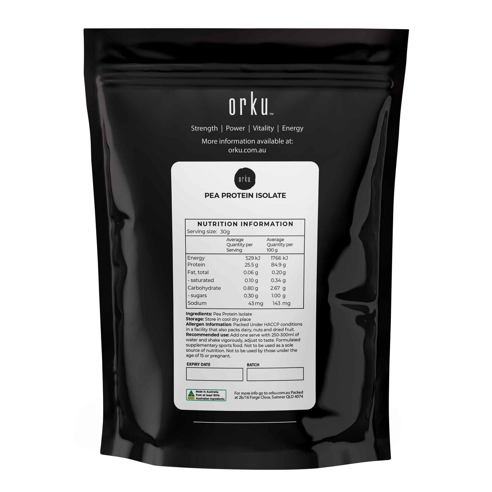 100g Pea Protein Isolate Powder - Plant Based Vegan Vegetarian Shake Supplement - Next Deals AU
