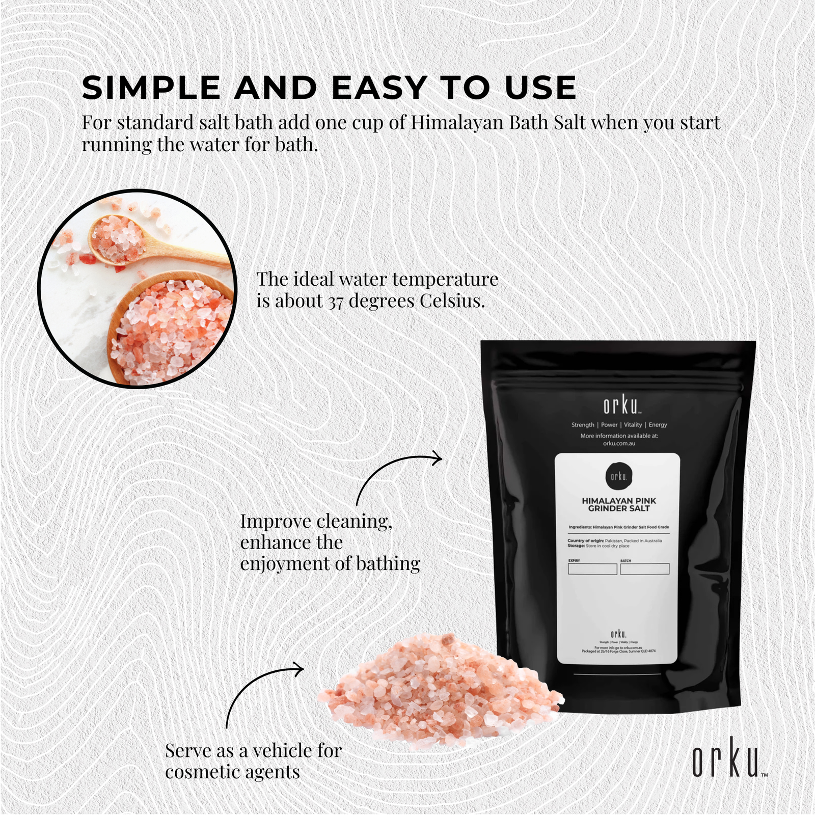 100g Pink Himalayan Bath Salts - Natural Crystal Rocks - Spa Therapy Body Scrub - Next Deals AU