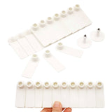 100x Cattle Ear Tags 5x2cm Set - Mini White Blank Pig Goat Livestock Label - Next Deals AU