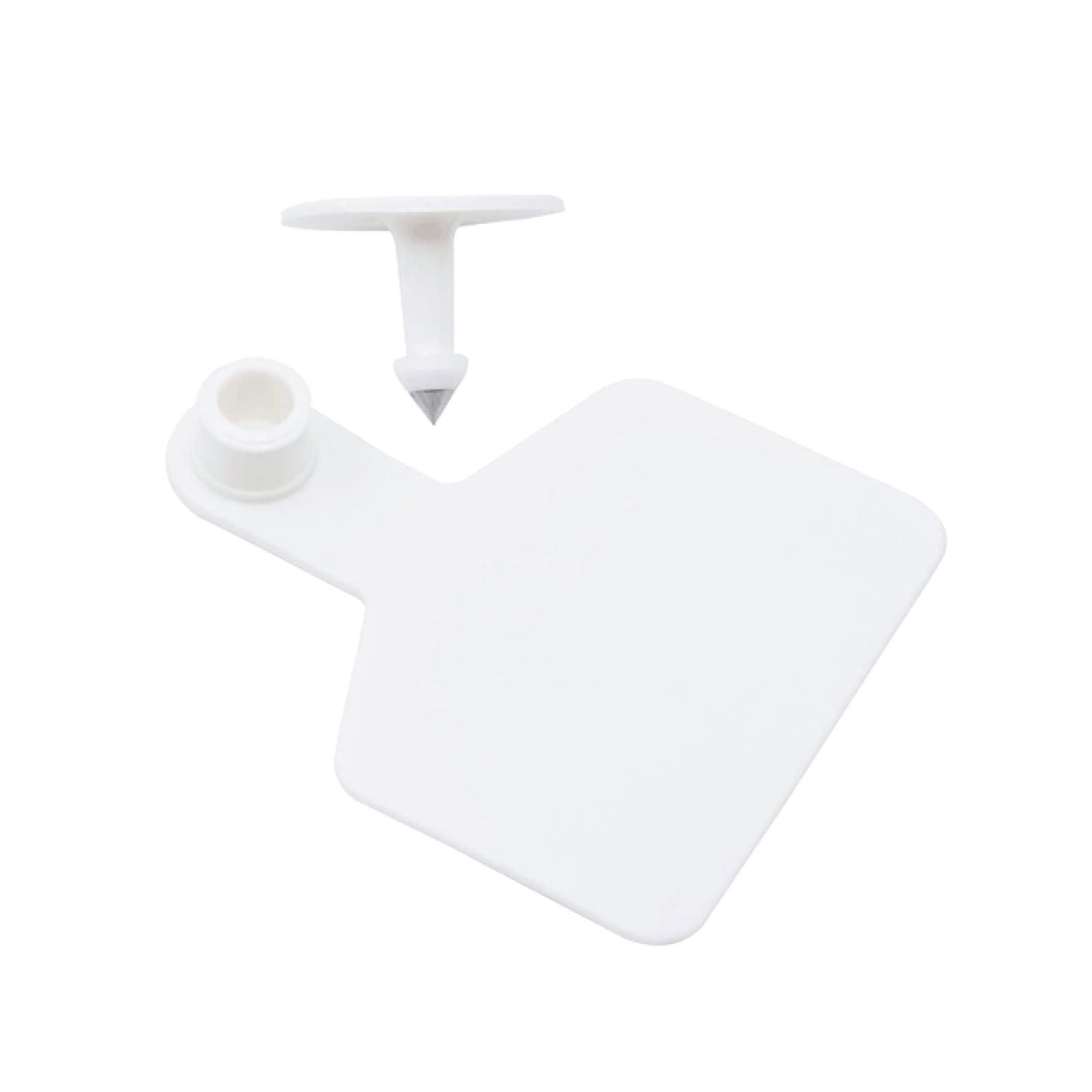 100x Cattle Ear Tags 6x7cm Set - Medium White Blank Cow Sheep Livestock Label - Next Deals AU