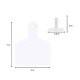 100x Cattle Ear Tags 6x7cm Set - Medium White Blank Cow Sheep Livestock Label - Next Deals AU