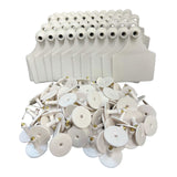 100x Cattle Ear Tags 7x10cm Set - Large White Blank Cow Sheep Livestock Label - Next Deals AU