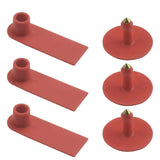 100x Cattle Ear Tags Set - 5x2cm Mini Red Blank Cow Pig Sheep Livestock Label - Next Deals AU
