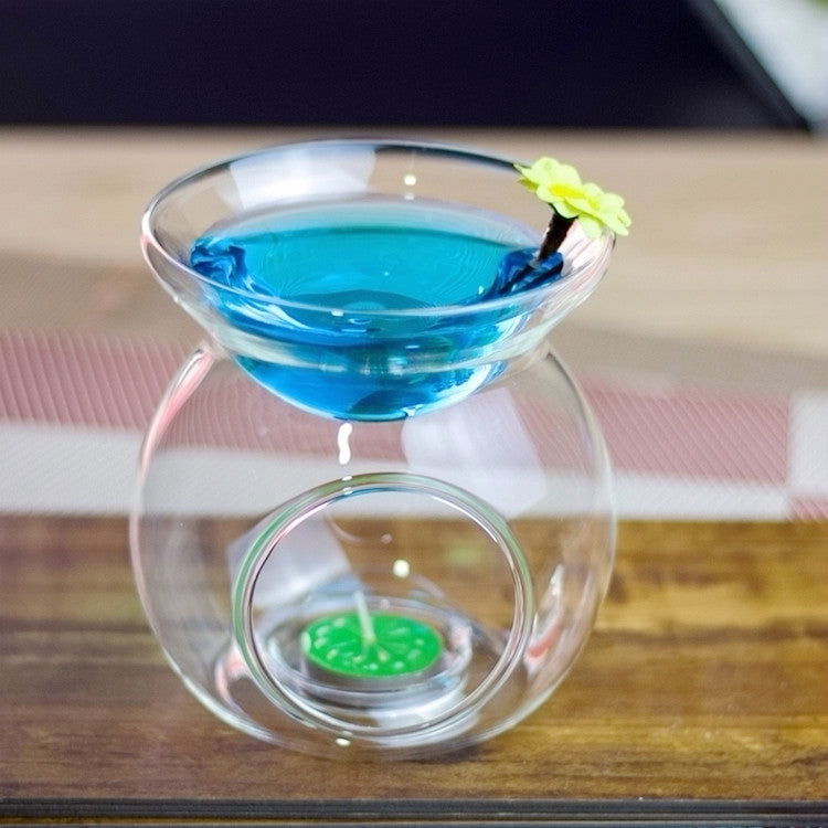 10 Bulk Buy Pack ofPerfume Scented Essential Oil Tealight Candle Burner Glass Lamp for Aromatherapy Spa Room Relax 14cm High - Next Deals AU