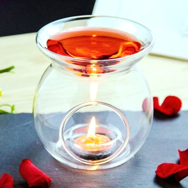 10 Bulk Buy Pack ofPerfume Scented Essential Oil Tealight Candle Burner Glass Lamp for Aromatherapy Spa Room Relax 14cm High - Next Deals AU