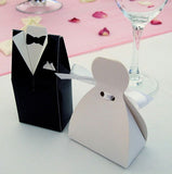 10 Pack of 5 Bride Gown and 5 Groom Tux Wedding Bridal Bomboniere Favor Candy Choc Almond Box - NW - Next Deals AU