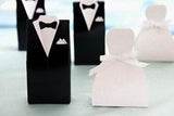 10 Pack of 5 Bride Gown and 5 Groom Tux Wedding Bridal Bomboniere Favor Candy Choc Almond Box - NW - Next Deals AU