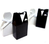 10 Pack of 5 Bride Gown and 5 Groom Tux Wedding Bridal Bomboniere Favor Candy Choc Almond Box - NW - Next Deals AU