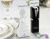 10 Pack of 5 Bride and 5 Groom Wedding Bridal Bomboniere Favor Candy Choc Almond Box - Kate Aspen Design - Next Deals AU