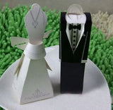 10 Pack of 5 Bride and 5 Groom Wedding Bridal Bomboniere Favor Candy Choc Almond Box - Kate Aspen Design - Next Deals AU