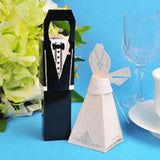 10 Pack of 5 Bride and 5 Groom Wedding Bridal Bomboniere Favor Candy Choc Almond Box - Kate Aspen Design - Next Deals AU