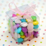10 Pack of 6cm Clear PVC Plastic Folding Packaging Small rectangle/square Boxes for Wedding Jewelry Gift Party Favor Model Candy Chocolate Soap Box - Next Deals AU
