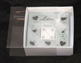 10 Pack of 8cm Square Wedding Invitation Coaster Favor Function product Presentation Cookie Biscuit Patisserie Gift Box - 2cm deep - White Card with Clear Slide On PVC Lid - Next Deals AU