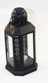 10 Pack of Black Metal Miners Lantern Summer Wedding Home Party Room Balconey Deck Decoration 21cm Tealight Candle - Next Deals AU