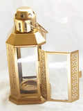 10 Pack of Gold Metal Miners Lantern Summer Xmas Wedding Home Party Room Balconey Deck Decoration 21cm Tealight Candle - Next Deals AU
