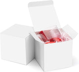 10 Pack of White 5x5x8cm Square Cube Card Gift Box - Folding Packaging Small rectangle/square Boxes for Wedding Jewelry Gift Party Favor Model Candy Chocolate Soap Box - Next Deals AU