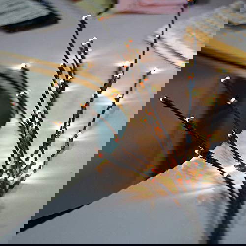 10 Sets of LED Light Bunch Stem - Warm White BATTERY fairy lights - 50cm high 20 bulbs/petals - Next Deals AU